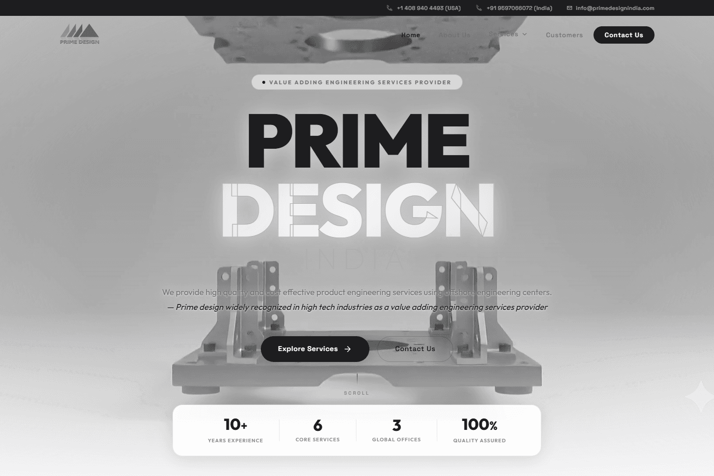 Prime Design India website preview